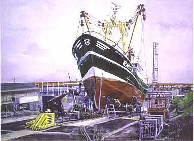 Helling met schip